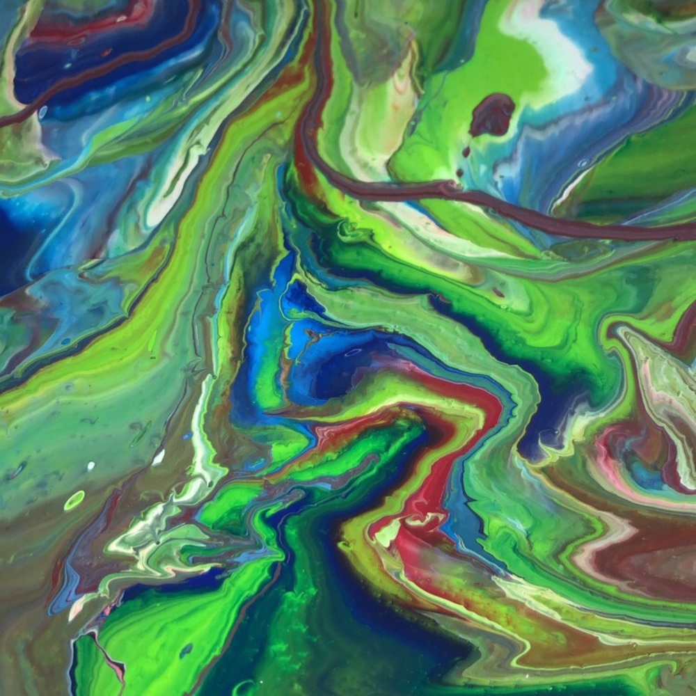 Green marble painting